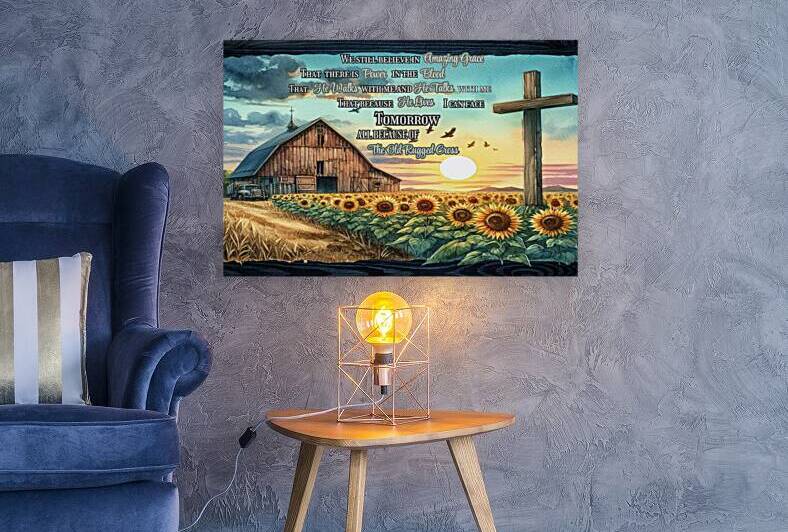 We Still Believe in Amazing Grace – Christian Sunflowers Acrylic Wall Art | Faith & Inspirational Home Decor by DesignedByM