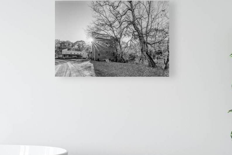 Evening Sunburst Topaz Mill Grayscale by Jennifer White