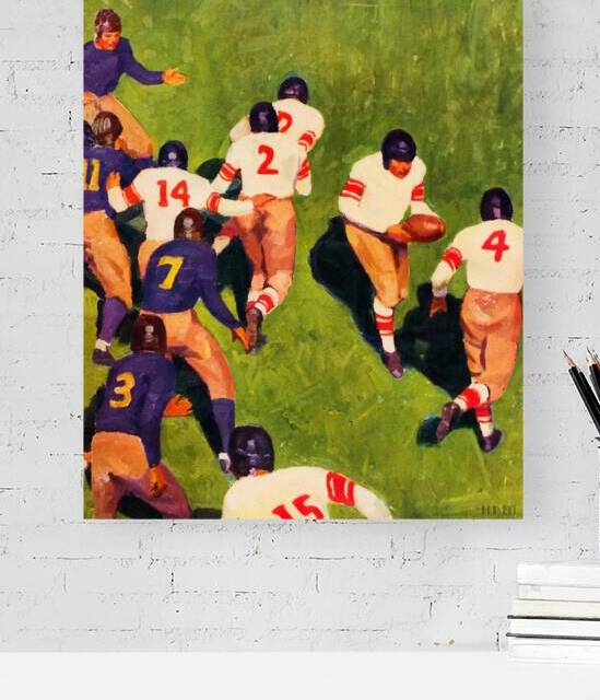 1927 Football Action Art by Row One Brand