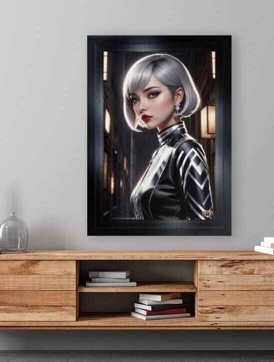 Silver Beauty Ieshatae Nimea A Portrait Of Modern Elegance Mesmerizing AI Concept Art by Xzendor7 by xzendor7