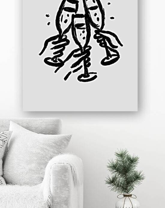 Happy New Year – Festive Celebration Art Print by Savage Art Prints