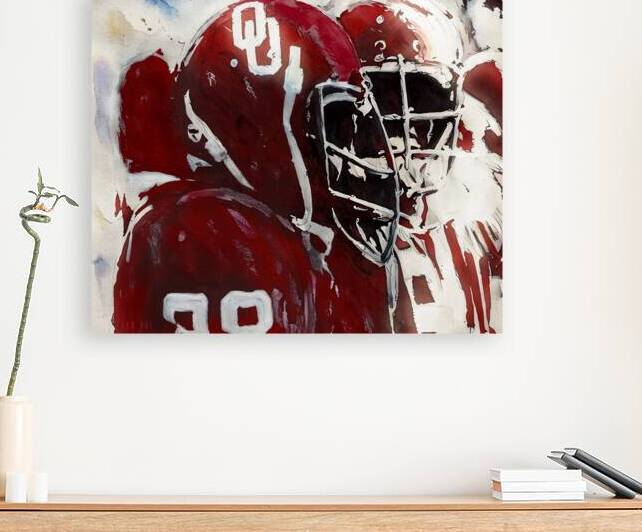1973 OU Sooners Football Painting by Row One Brand