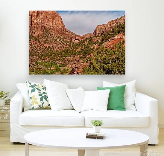 Zion Great Arch Above Switchbacks by Jennifer White