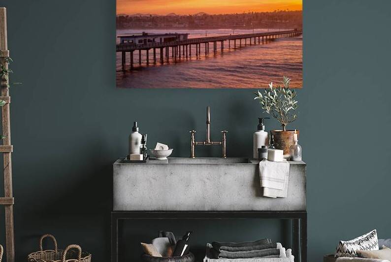 Ocean Beach Pier Golden Sunrise by Ryan Cameron