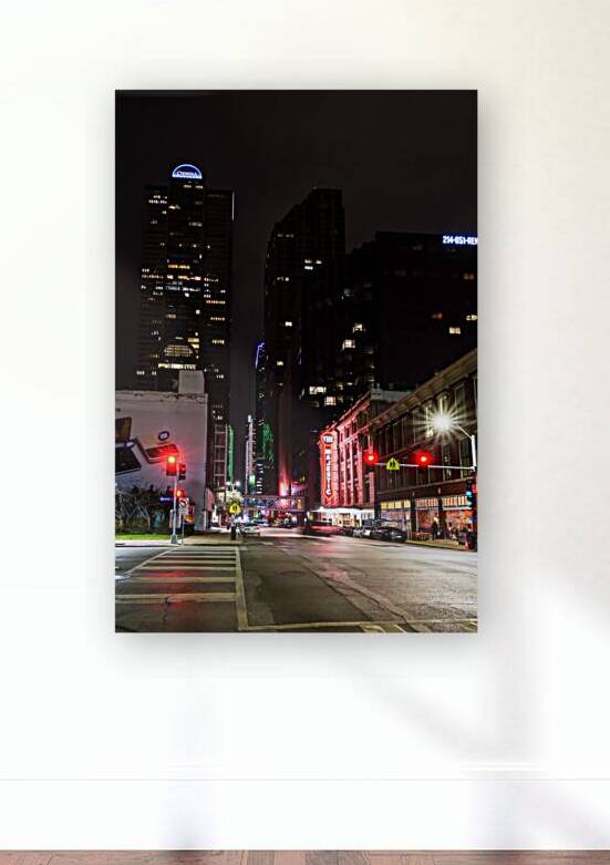Dallas Elm And Harwood Night Cityscape by Jennifer White