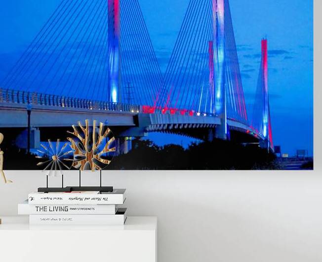 Indian River Inlet Bridge in Red and Blue by Bill Swartwout Photography