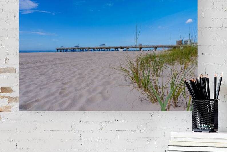 Sea Oats And Pier Orange Beach by Jennifer White