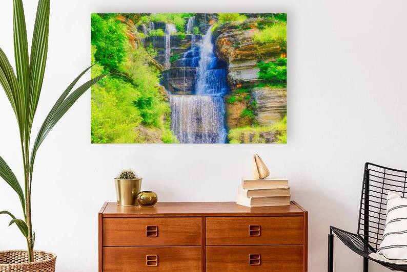 MOUNTAIN WATERFALL  by Charles Herchert