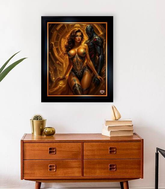 Portrait Of Melatori and Her Melatoid Guardian Gorgeous AI Concept Art by Xzendor7 by xzendor7