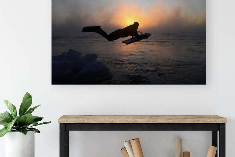 Winter surf by Bernard Brault