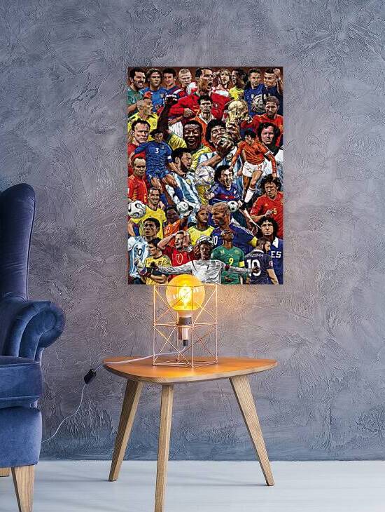 Football Legends: The GOATs Collage - Classic Soccer Icons Wall Art & Canvas Print by SmartComics