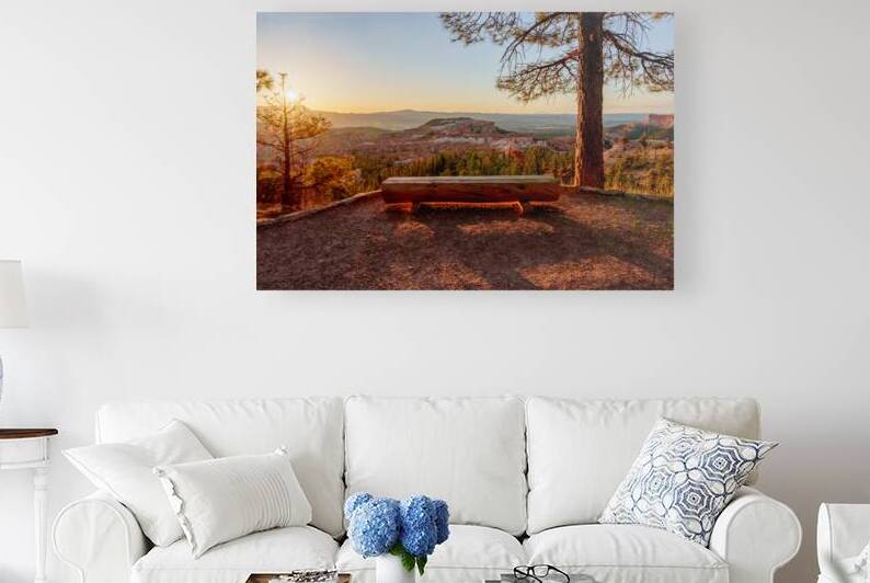 Sunrise Bench Glow Bryce Canyon by Jennifer White