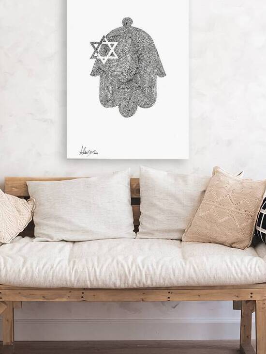 Hamsa Micro-Blessing with a Magen David by Aaron Poris