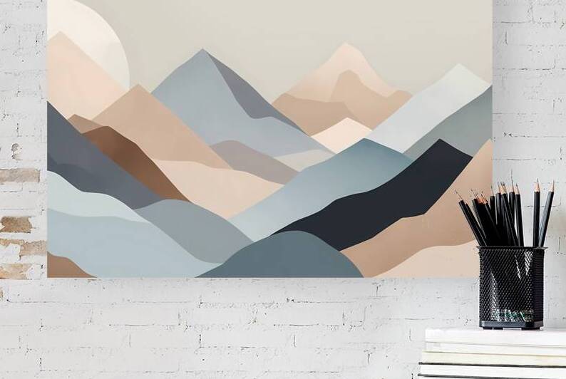 Abstract Mountain Landscape by Sihemsoso