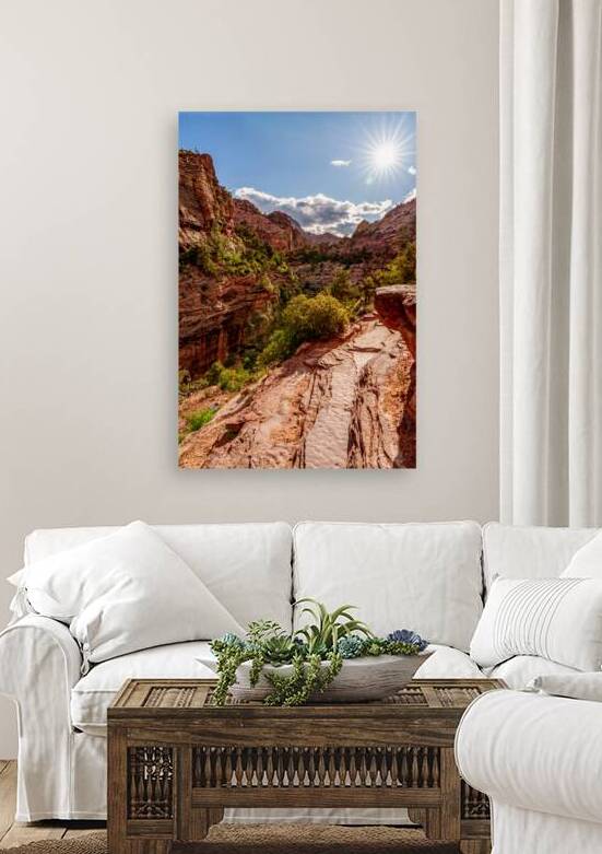 Sunburst Over Zion Canyon Vertical by Jennifer White