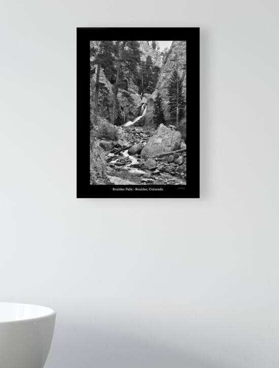 Boulder Falls Timeless Cascade in Monochrome by Bo Insogna