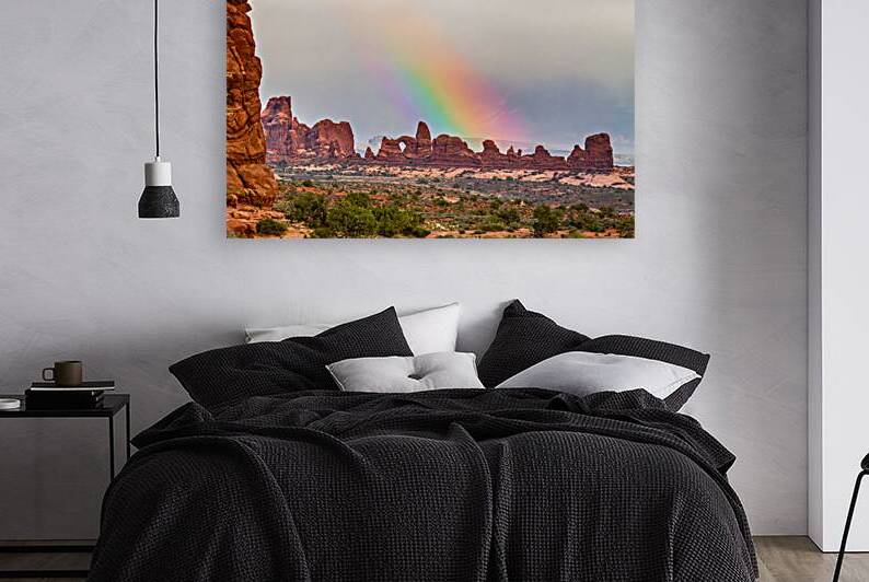 A Poetic Journey   Rainbow Over Arches National Park by Bo Insogna