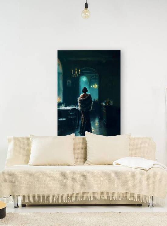 Speakeasy Prohibition Flapper Art Print  by Tricky Rabbit Art