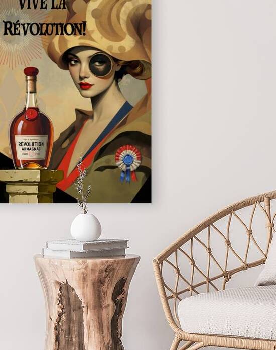 Retro French Cocktail Avant-garde Print  by Tricky Rabbit Art