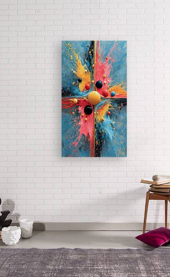Quadrant Burst – Color Collision Abstract Print by Savage Art Prints