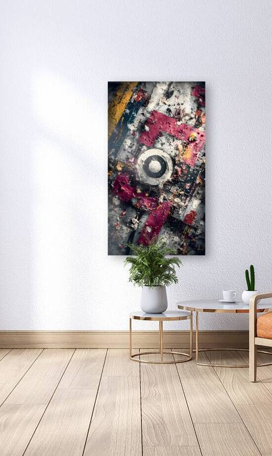 Urban Target – Gritty Texture Abstract Print by Savage Art Prints
