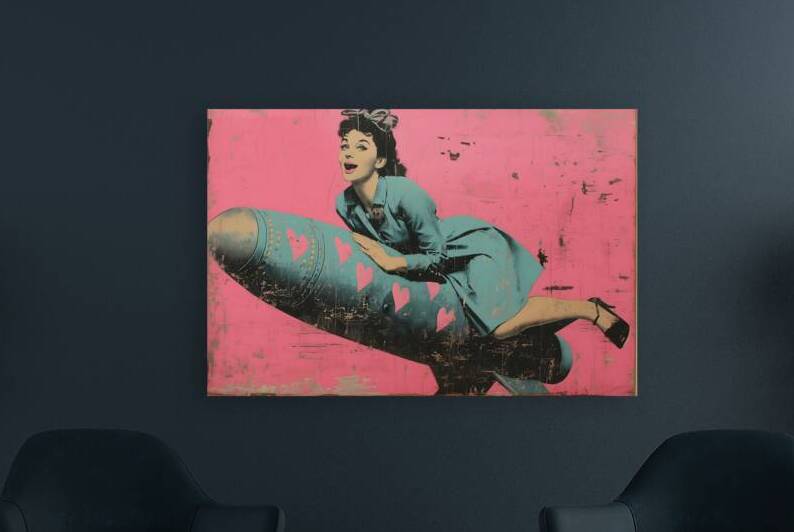 Bombshell Joyride – Pop Art Pin-Up Print by Savage Art Prints