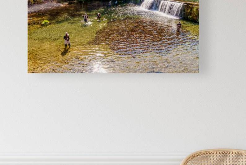 Fly Fishing By Rockbridge Dam by Jennifer White