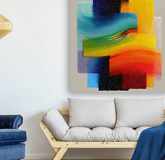 Chromatic Blocks VIII – Patchwork Abstract Print by Savage Art Prints