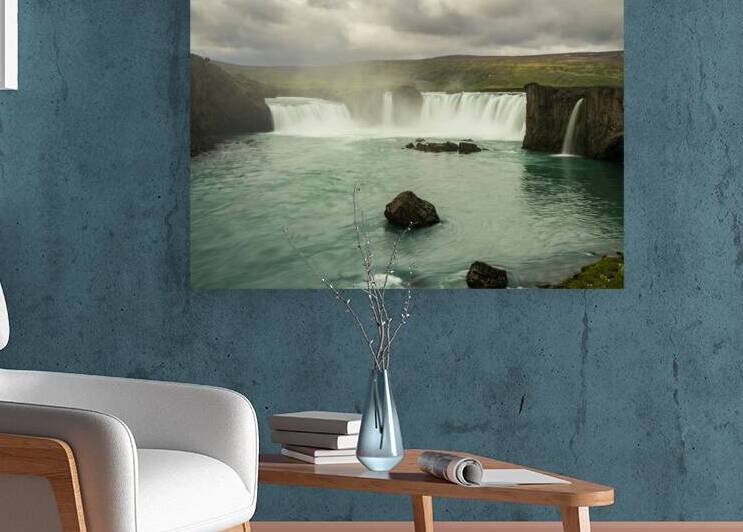 Godafoss or Waterfall of the Gods near Akureyri in Northern Ice by Steve Heap