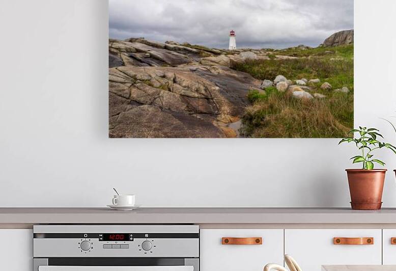 Famous Peggys Cove lightouse near Halifax in Nova Scotia Canada by Steve Heap