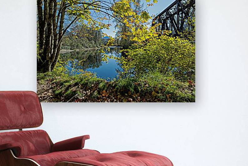 Snoqualmie River flowing beneath Reinig Bridge by Lisa von Biela