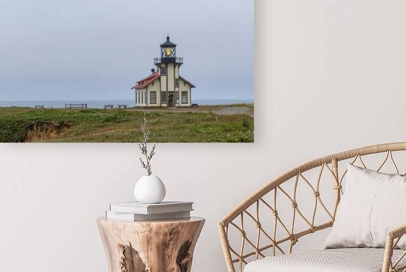 Point Cabrillo Lighthouse with light on by Lisa von Biela
