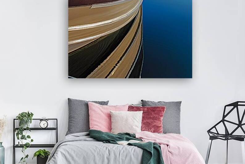 Harbor Boat Abstract Reflection by Lisa von Biela