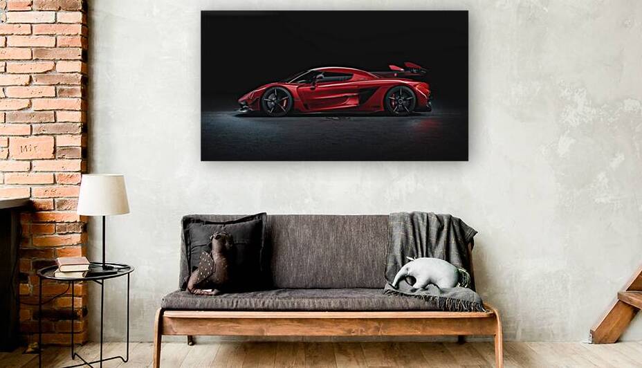 koenigsegg jesko cherry red edition 10 side view by super cars