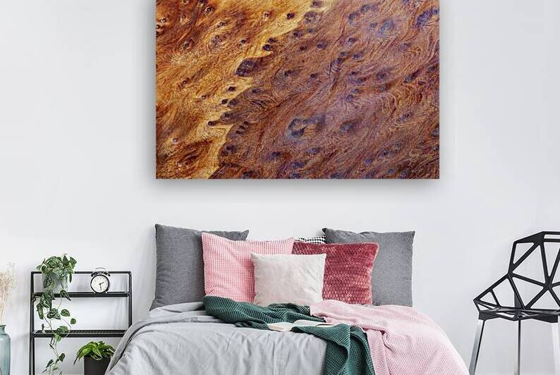 Detail of complex wood tabletop by Lisa von Biela