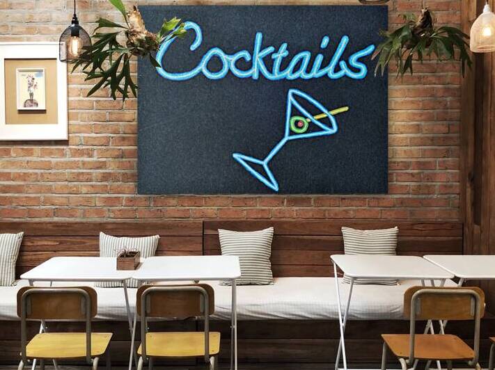 Neon Cocktails on black by Lisa von Biela