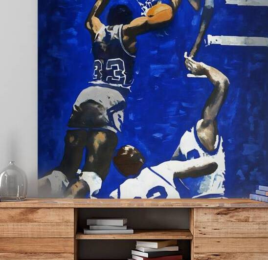 1982 Georgetown Hoyas Patrick Ewing Art by Row One Brand
