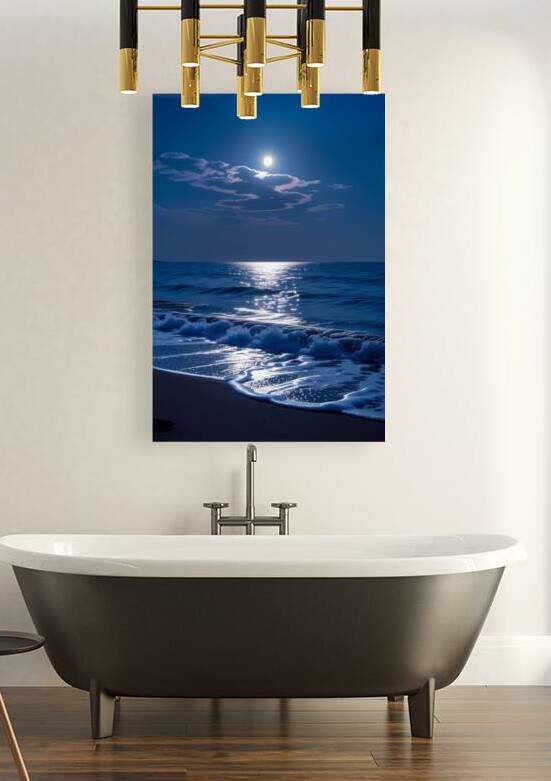 Moonlit Waves of Serenity by Hassan mounir