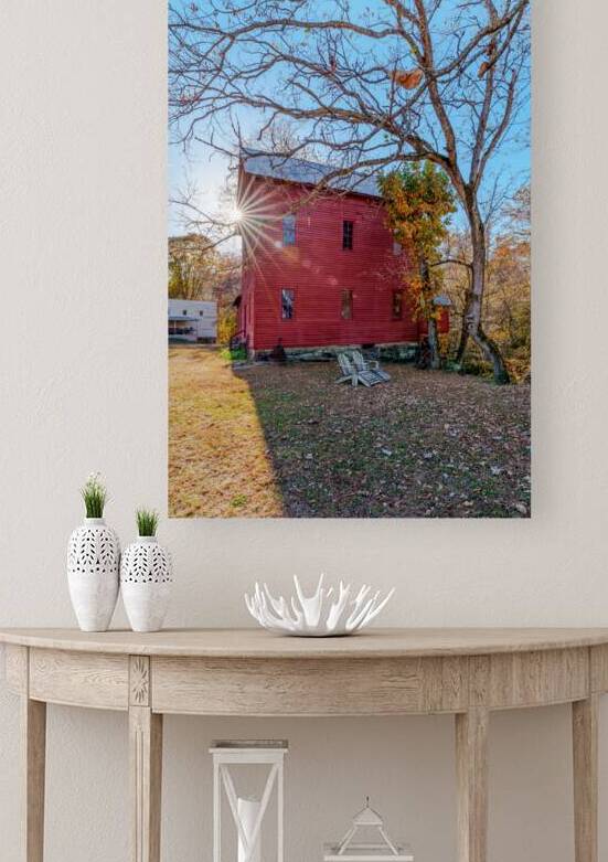 Seating Beside Topaz Mill Vertical by Jennifer White