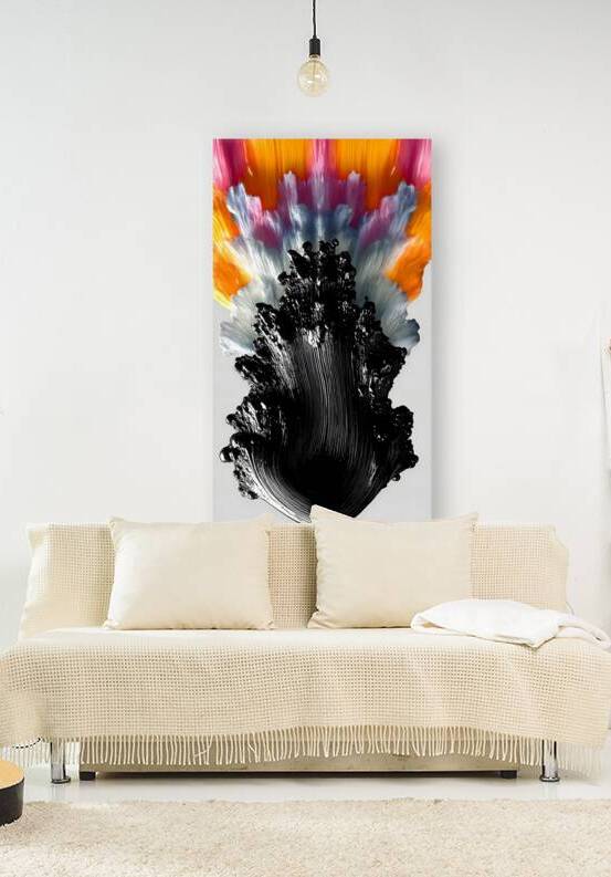 Chromaflare Plume – Abstract Paint Burst Print by Savage Art Prints