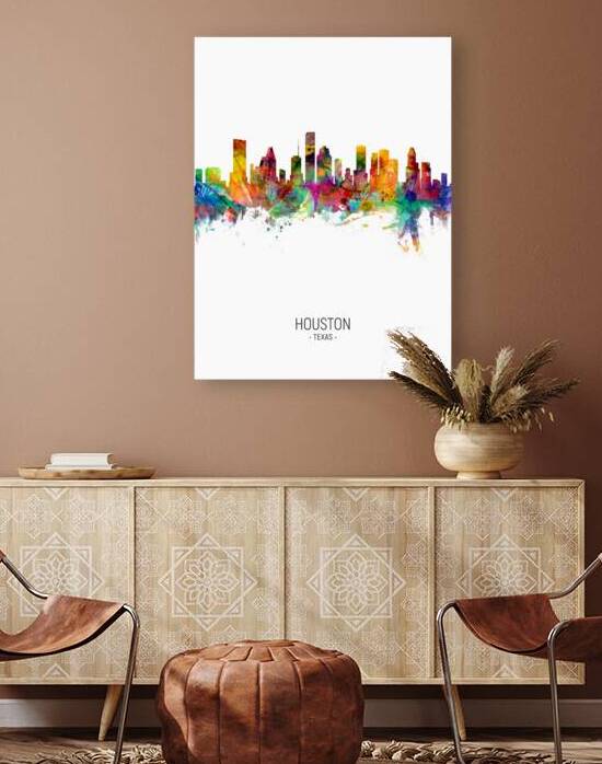 Houston Texas Skyline by Michael Tompsett