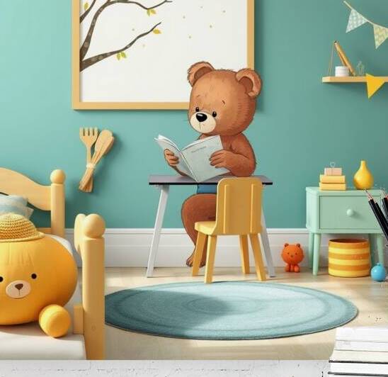 The Reading Bear’s Cozy Corner   by Le maître Art