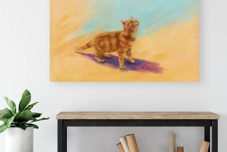 Playful ginger cat by Karen Kaspar