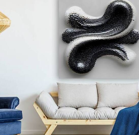 Duality Drip – Yin-Yang Abstract Print by Savage Art Prints