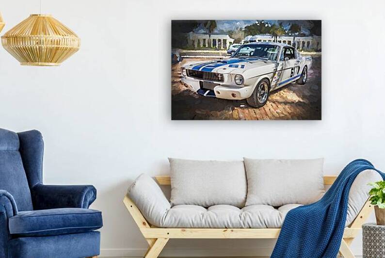 1965 White Ford Shelby GT350 Mustang X1 1 by Rich Franco