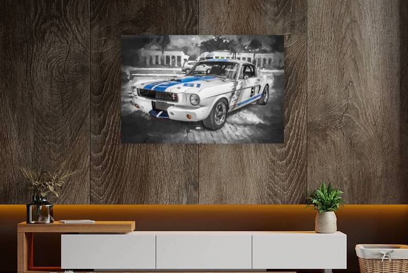 1965 White Ford Shelby GT350 Mustang X1 3 by Rich Franco