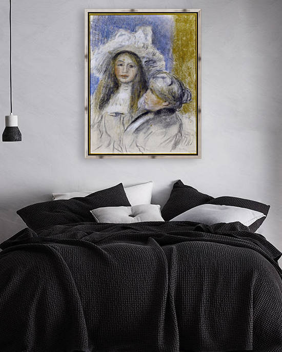 Portrait of Berthe Morisot and her daughter by Auguste Renoir