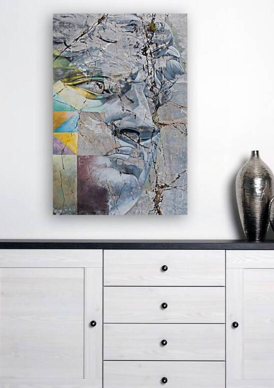 David by Michelangelo copy from the street artist Kobra by Paolo Modena