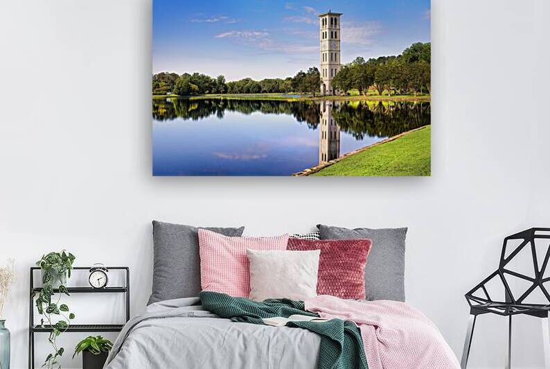 Furman University Bell Tower on the Lake   SC by Shelia Hunt Photography