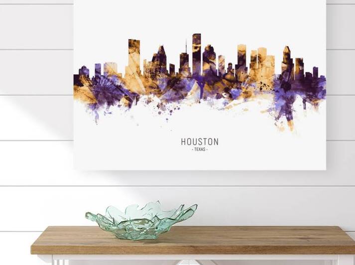 Houston Texas Skyline by Michael Tompsett